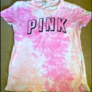 Pink tie-dye T-shirt